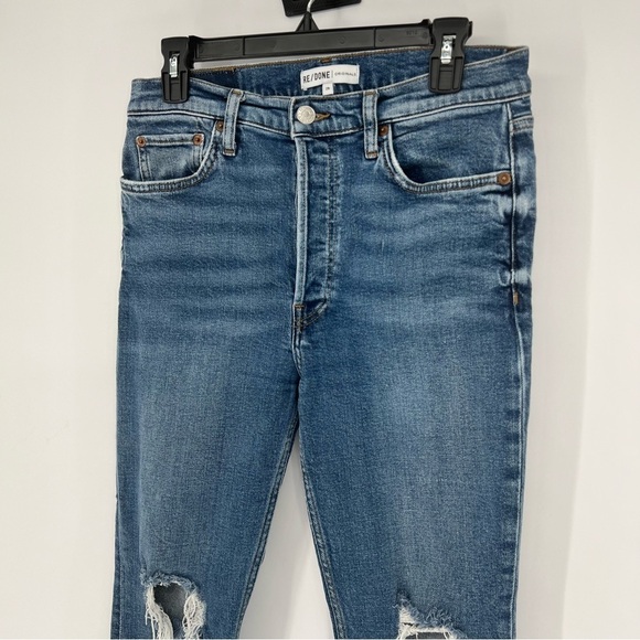 RE/DONE x Revolve Dusk Destroy Button Fly Distressed Ankle Jeans - Picture 5 of 16